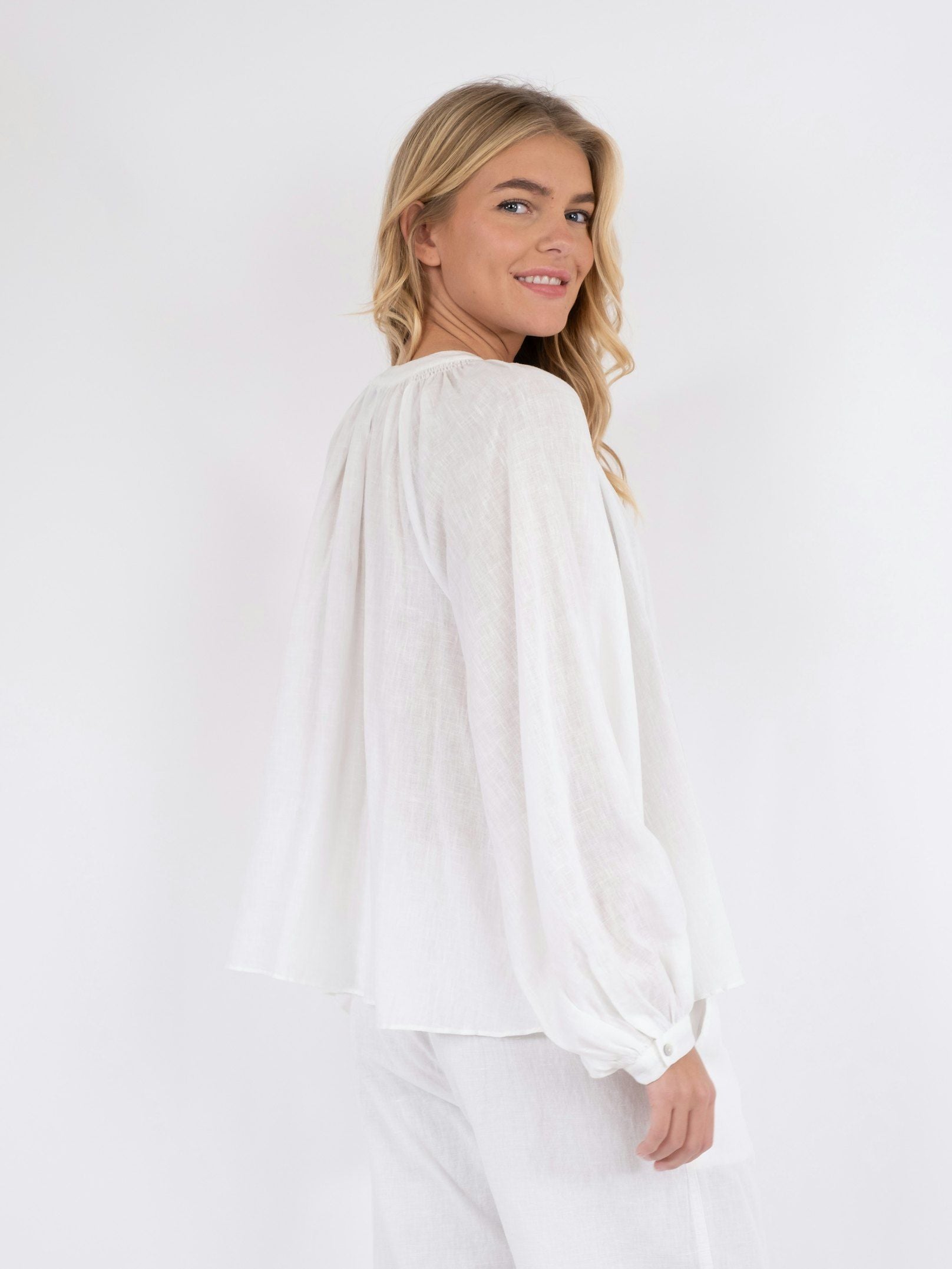 Kirsty Solid Blouse White