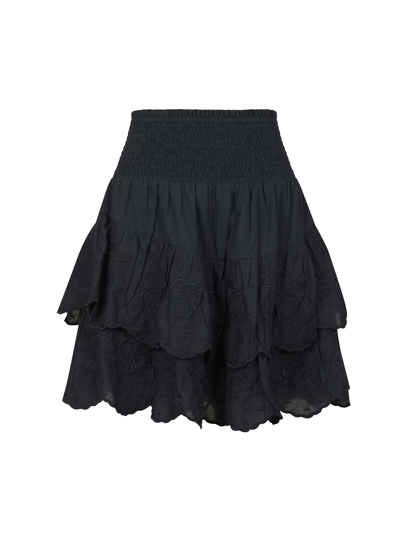 Line Emb Skirt Navy