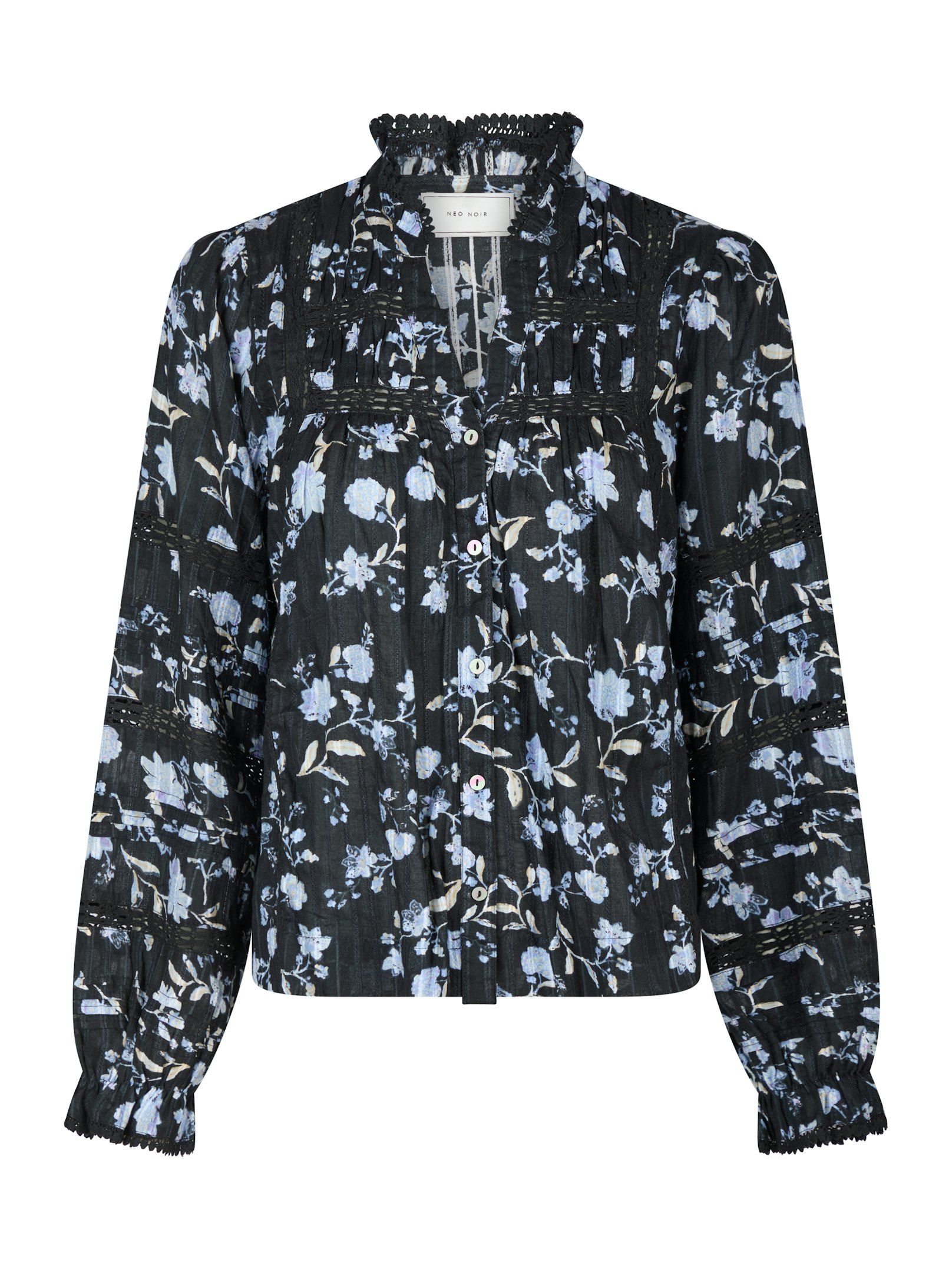 Lyla Night Flower Blouse Navy