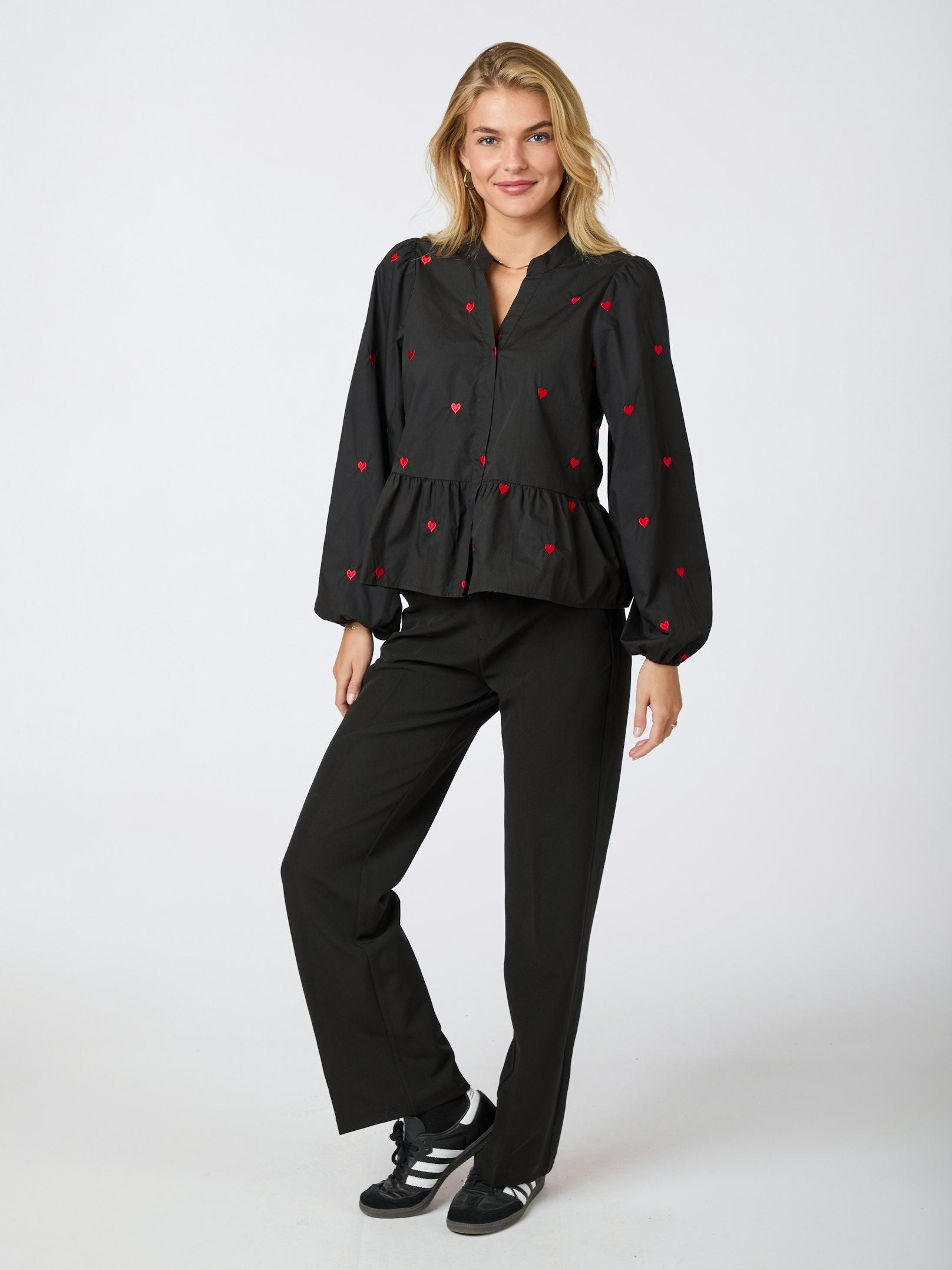 Savoy Hearts Blouse Black