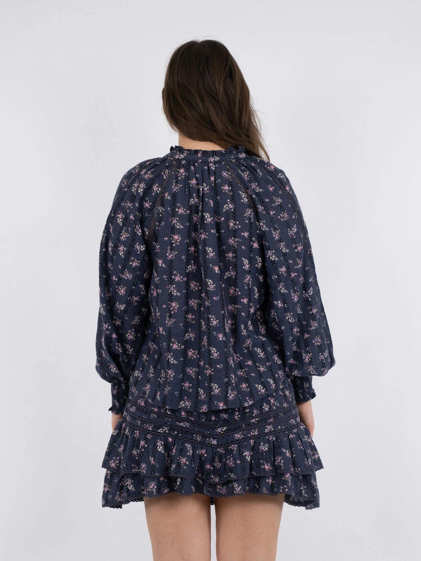 Stimma Delicate Floral Blouse Dusty Navy