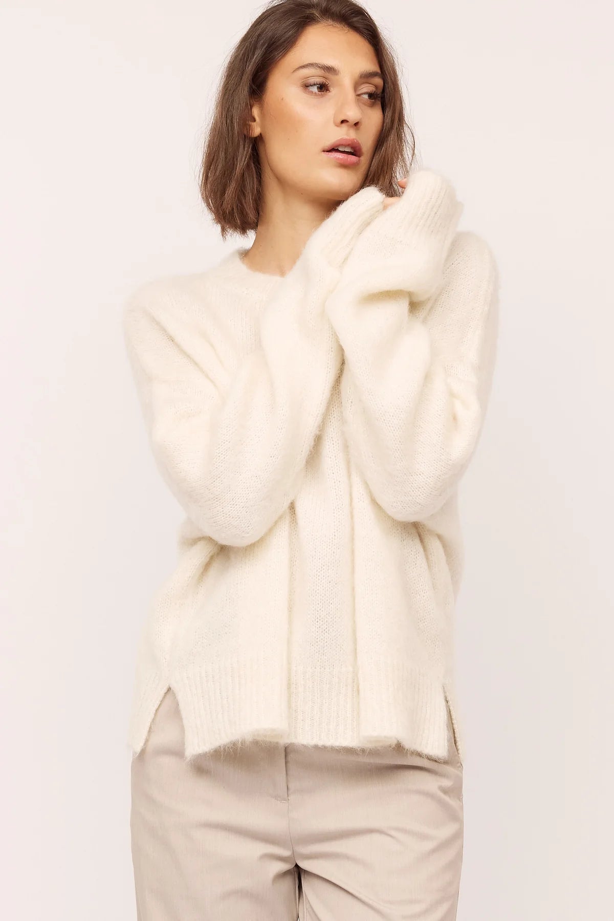 Florie Brushed Sweater Creme