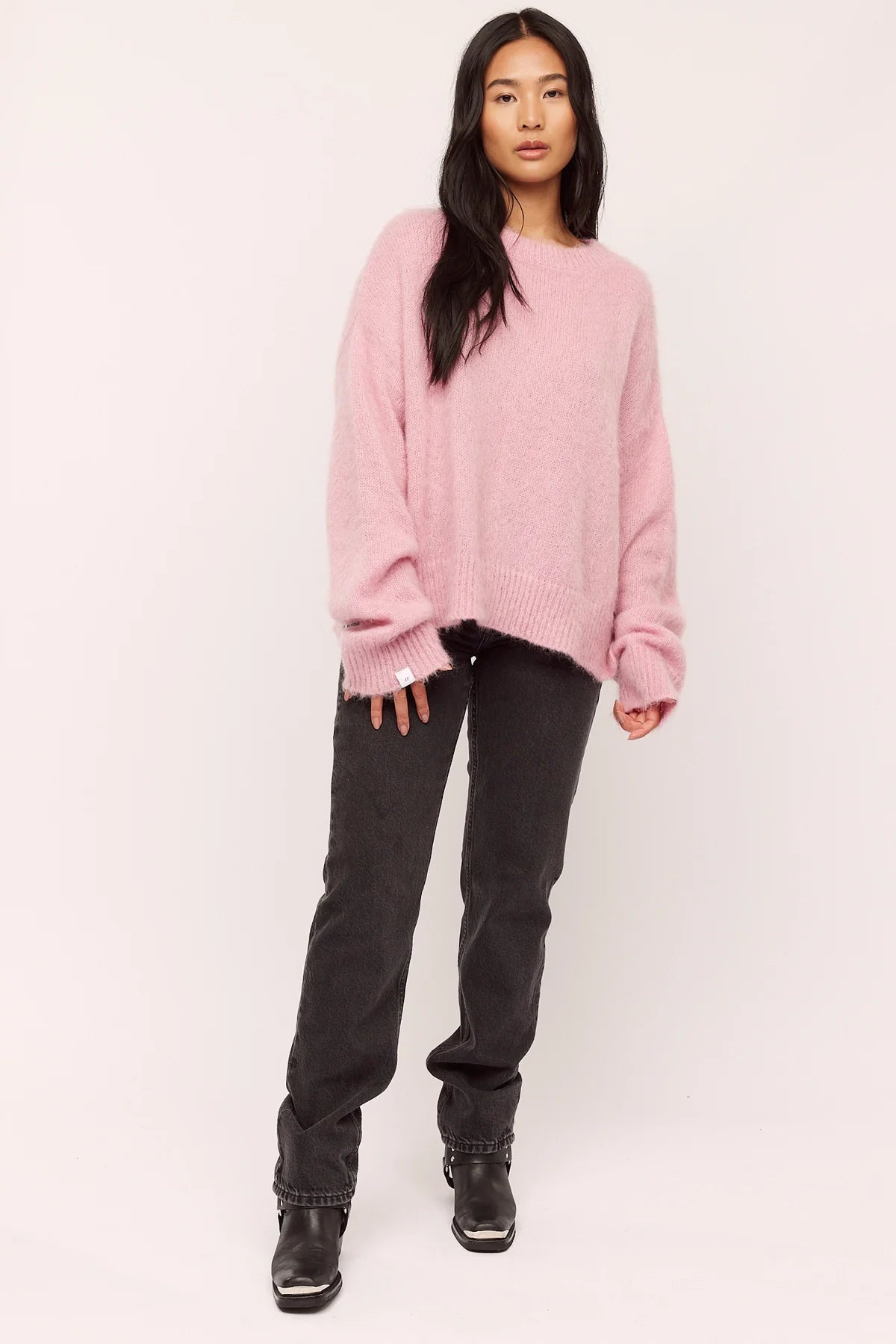 Florie Brushed Sweater Washed Pink