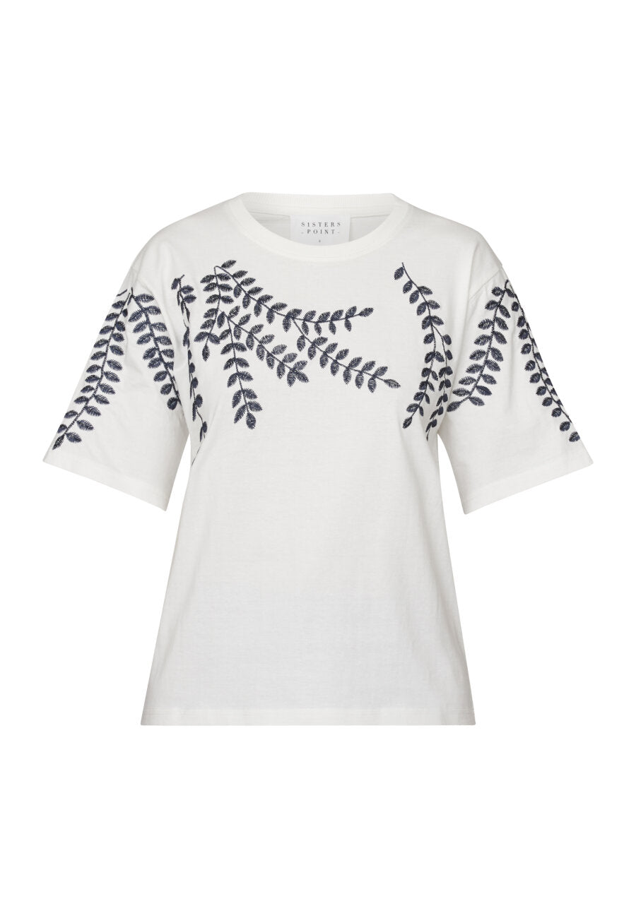 Heda Loose T-Shirt Cream/Navy