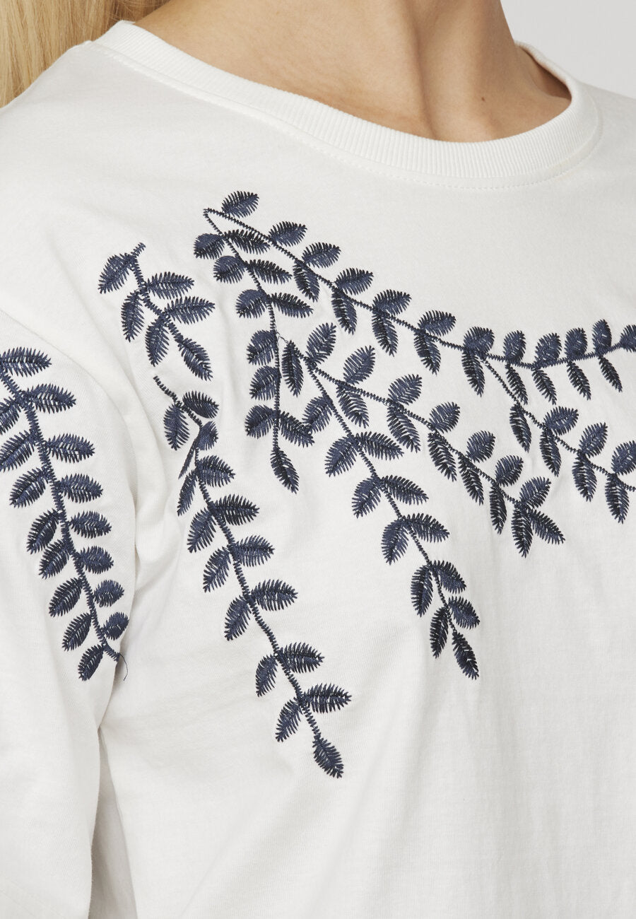 Heda Loose T-Shirt Cream/Navy