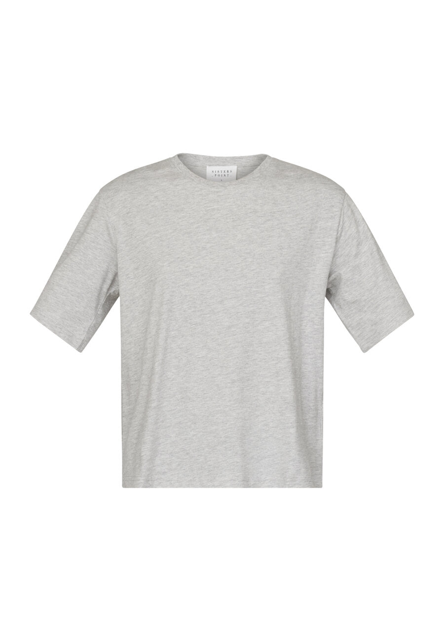Heda Loose T-Shirt Light Grey Melange