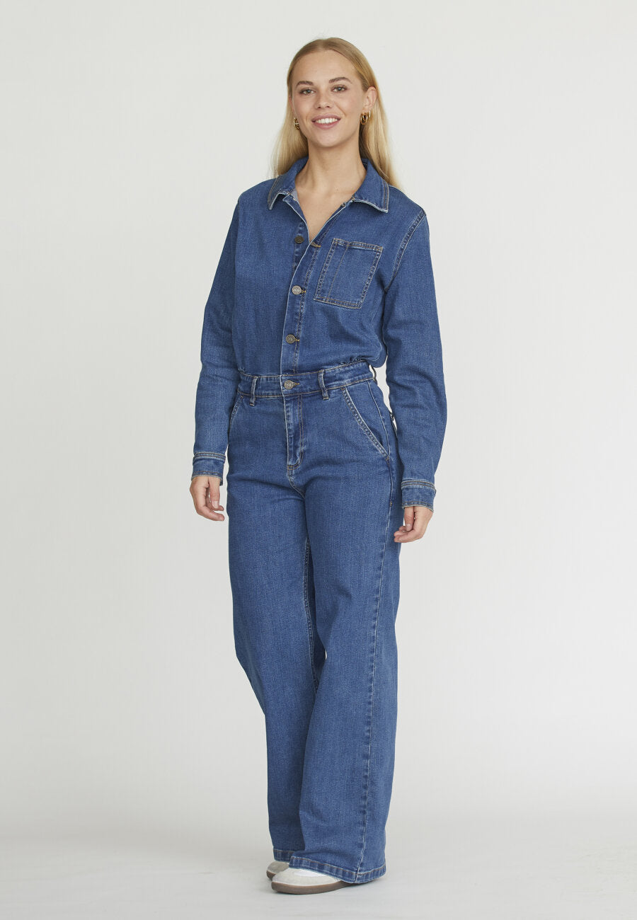 Ovea Jumpsuit Mid Blue Wash