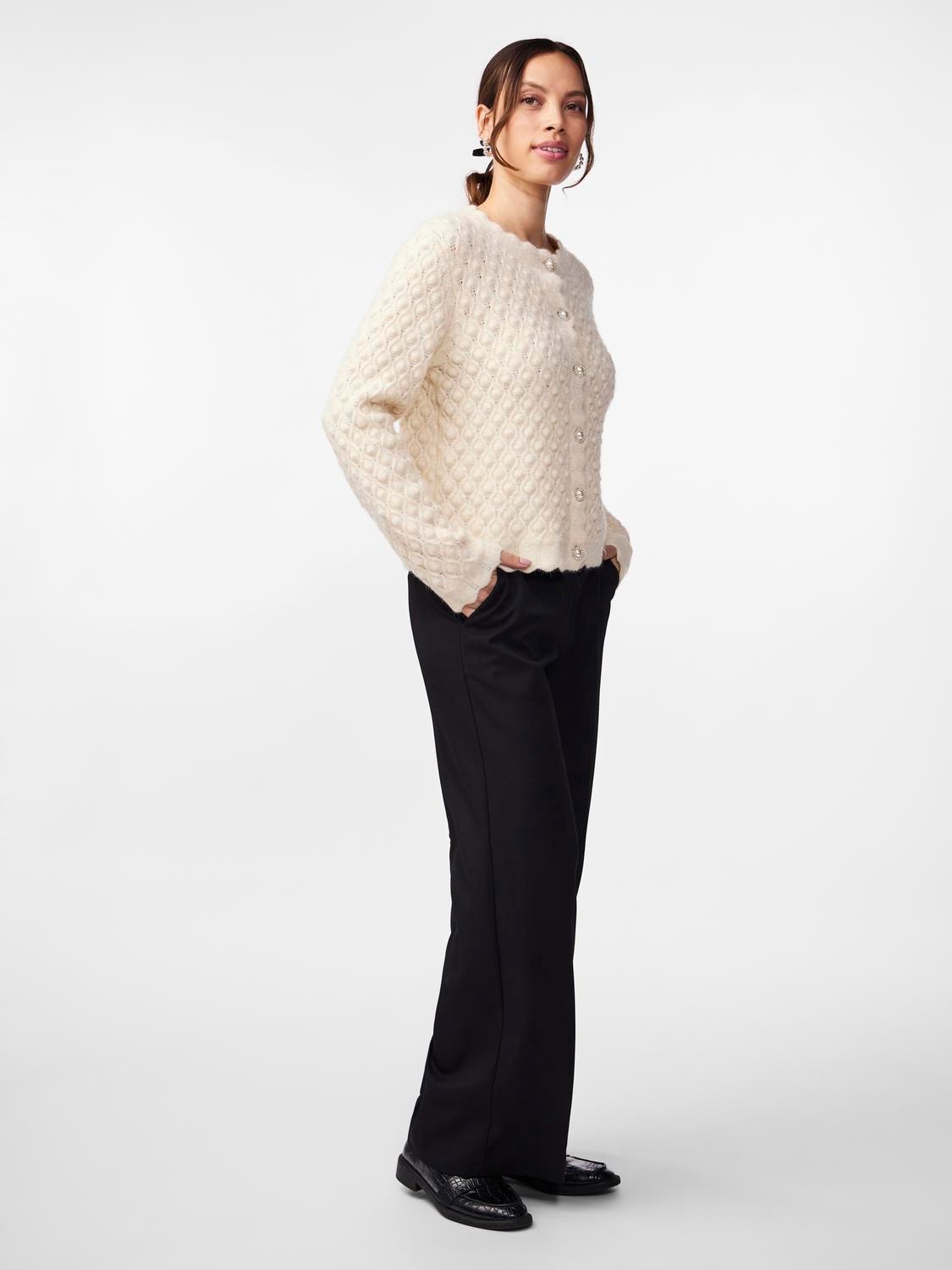 YASBUBBLE Knit Cardigan Birch