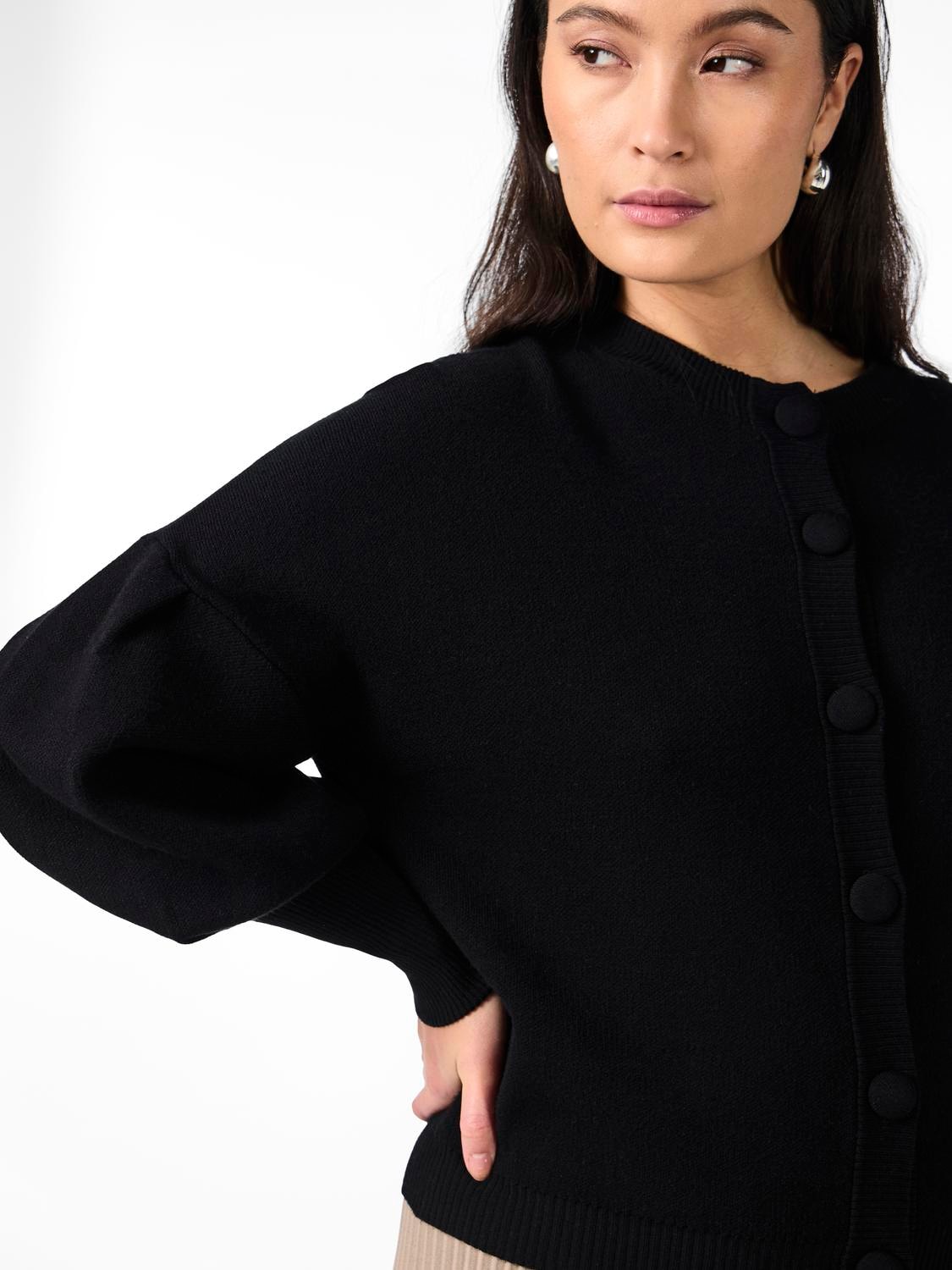 YASFONNY Knit Cardigan Black