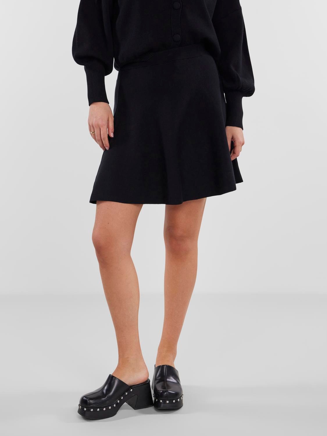 YASFONNY Knit Skirt Black