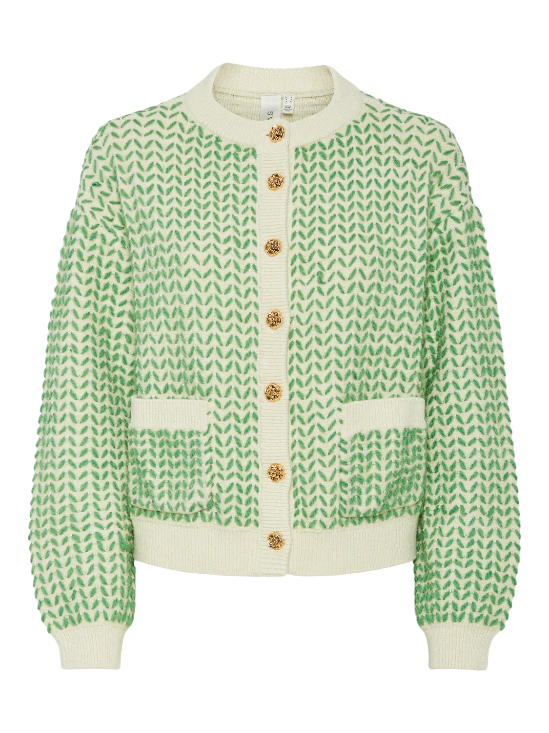 YASGEA Knit Cardigan Birch Medium Green