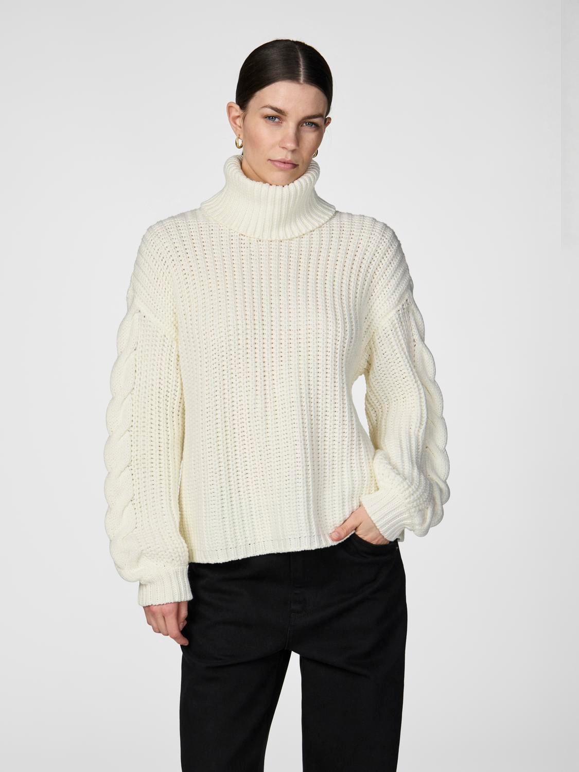 YASSANNE Knit Rollneck Pullocer Birch