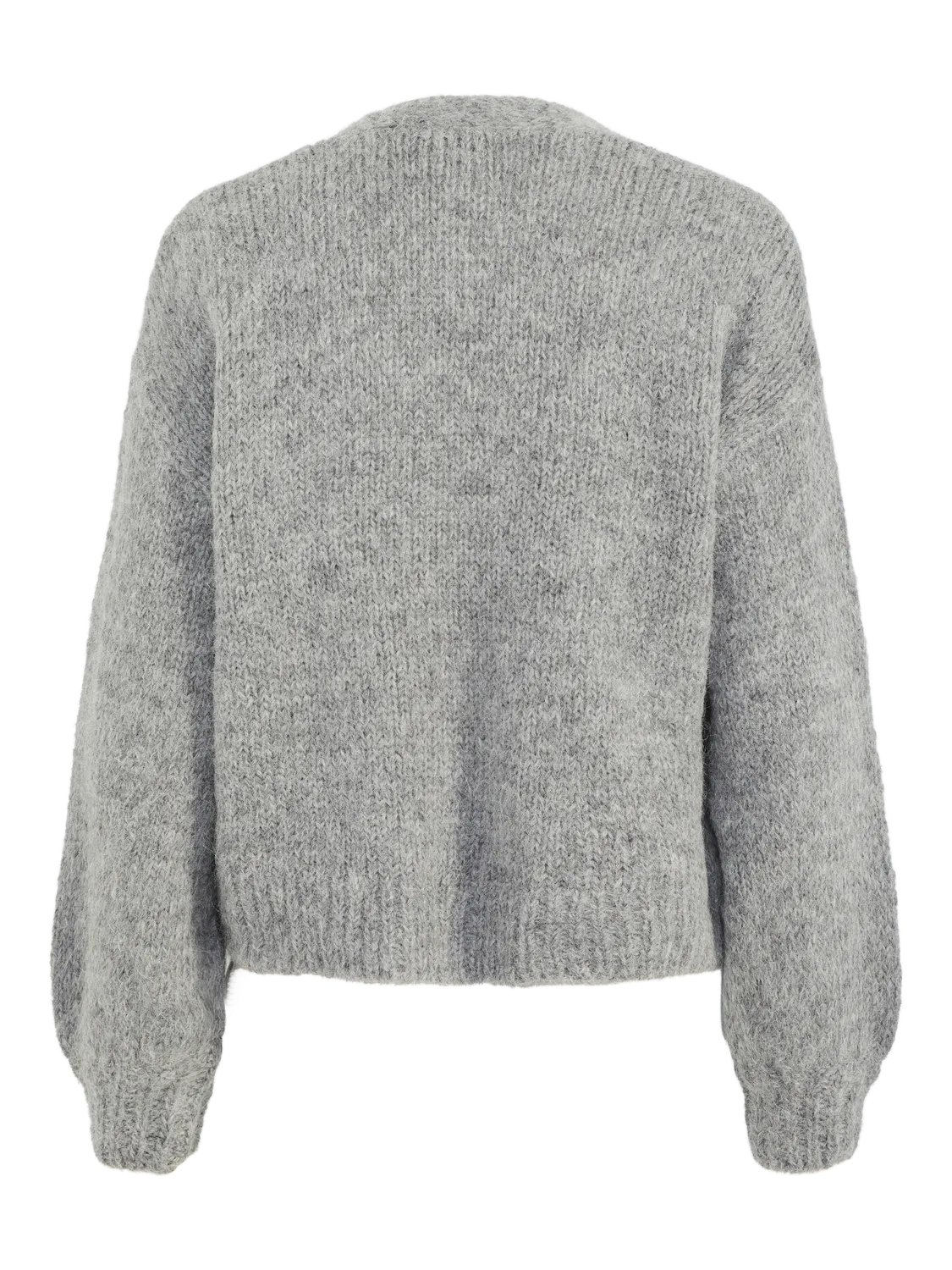 YASVIGGA Knit Cardigan Medium Grey Melange