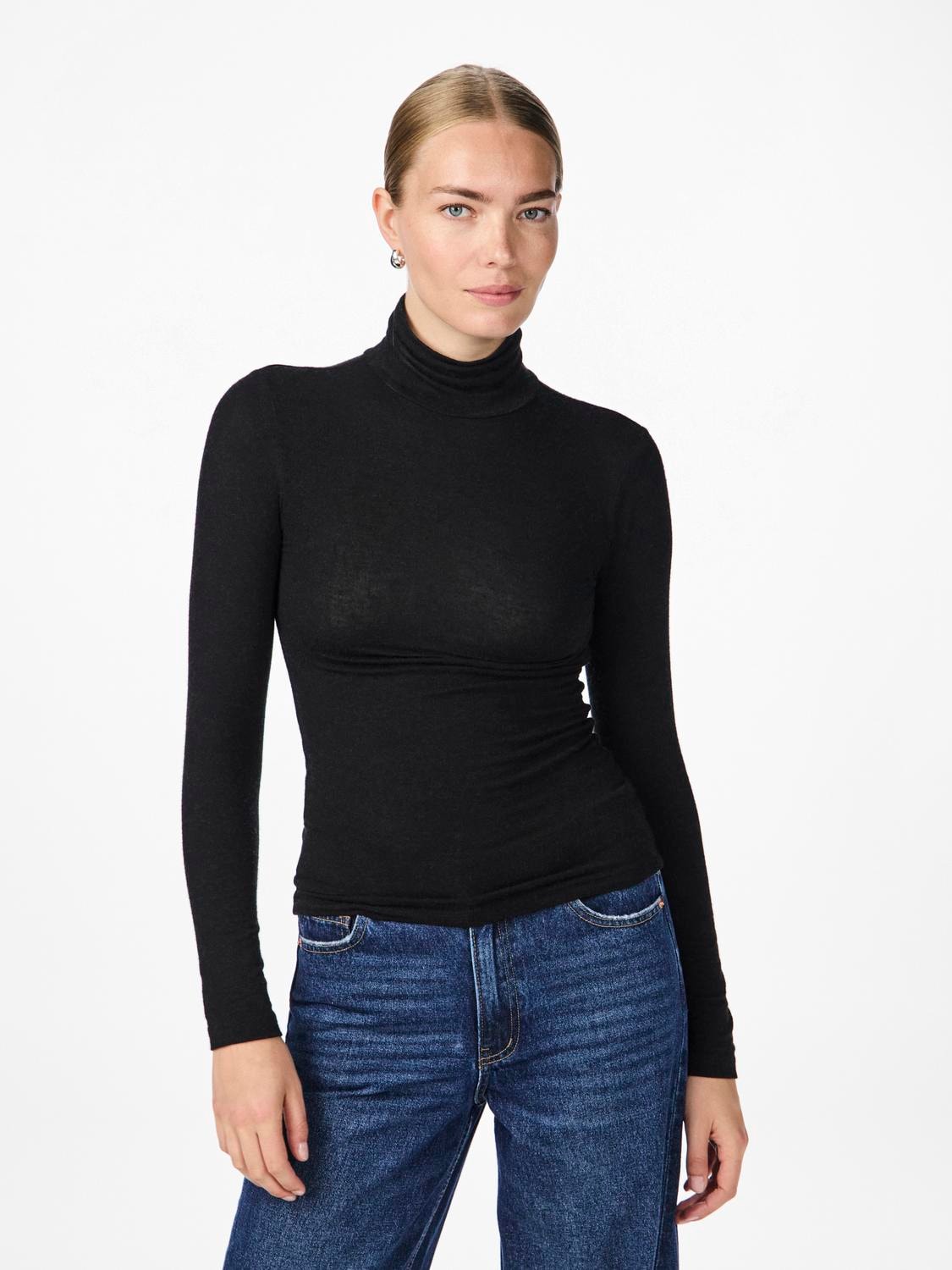 YASWOOLA Longsleeve High Neck Black