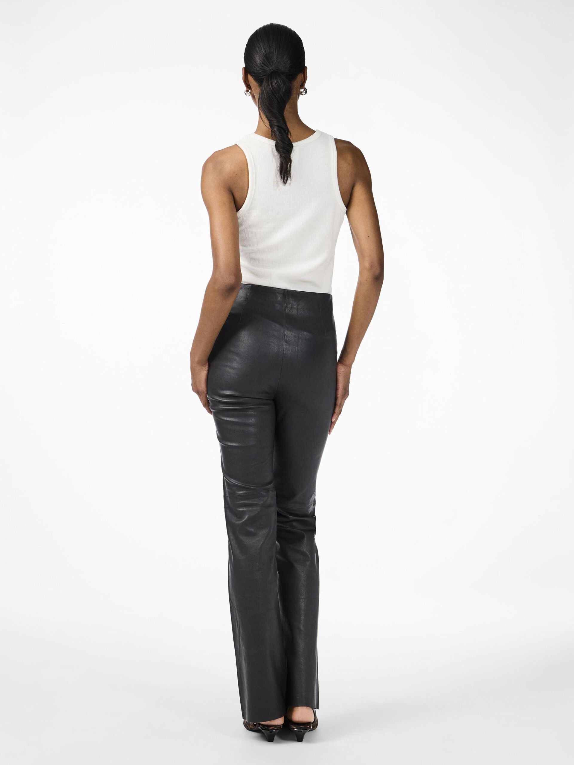 YASZELLU Bootcut Leather Pant Black