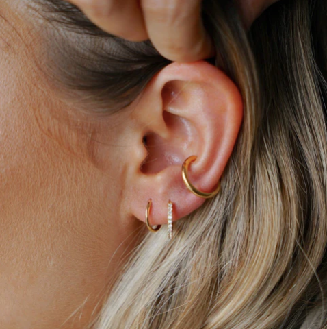 Mini Pave Hoop Earrings