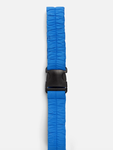 Quilted Buckle Belt Palace Blue