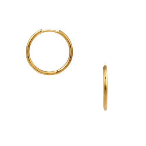 Medium Micro Hoop Earring Gold 20mm